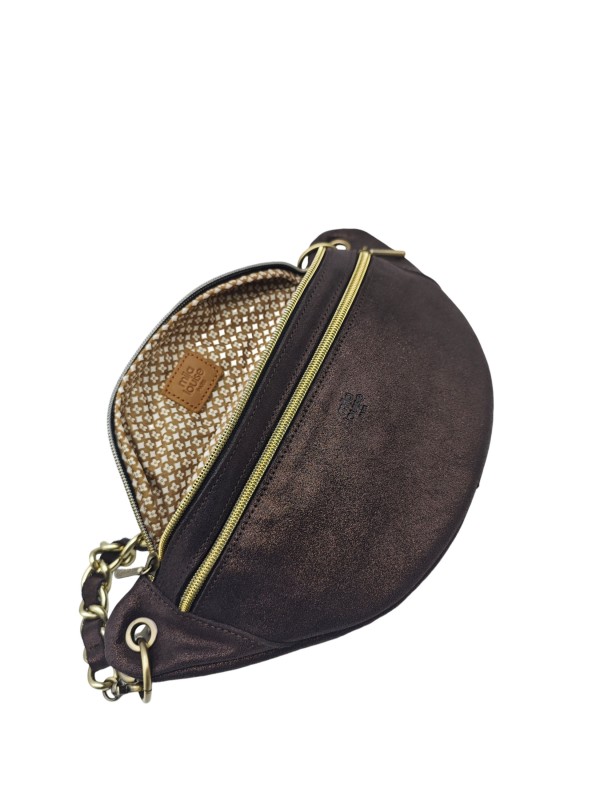 Mila Louise Sac Banane Cuir PETRA X Brun