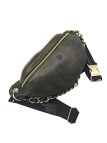Mila Louise Sac Banane Cuir PETRA X Kaki Dark