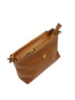Soleil Chic Sac bandouliere cuir Anneau Besace Graine Camel