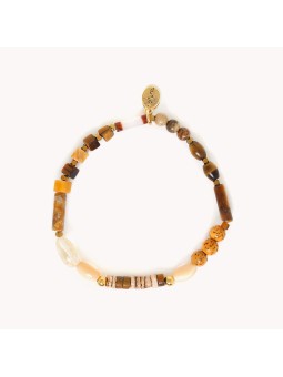 COLORAMA bracelet extensible zanzibar 2 Nature Bijoux