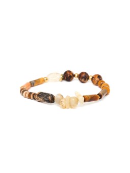 COLORAMA bracelet extensible zanzibar 3 Nature Bijoux