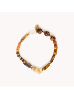 COLORAMA bracelet extensible zanzibar 3 Nature Bijoux