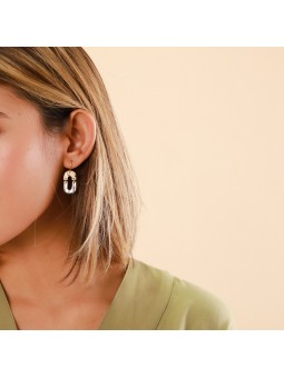 DOUBLE YOU boucles d'oreilles paua Nature Bijoux