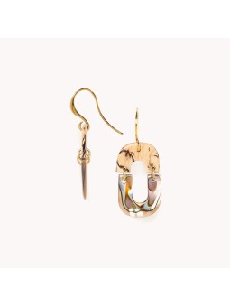 DOUBLE YOU boucles d'oreilles paua Nature Bijoux
