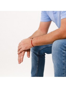 MANHATTAN bracelet extensible agate rouge & jaspe Nature Bijoux