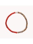 MANHATTAN bracelet extensible agate rouge & jaspe Nature Bijoux