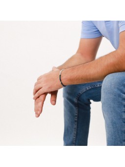 MANHATTAN bracelet extensible amazonite & azurite Nature Bijoux