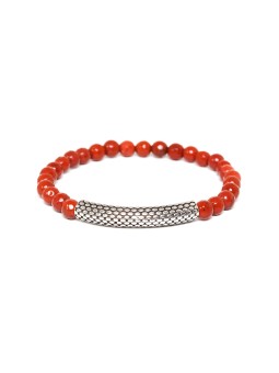 SERPENT bracelet extensible jaspe rouge Nature Bijoux