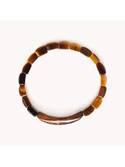 TIGER CUBES bracelet oeil de tigre & robles Nature Bijoux