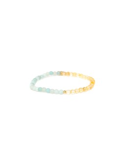 GALAPAGOS bracelet extensible amazonite & citrine Nature Bijoux