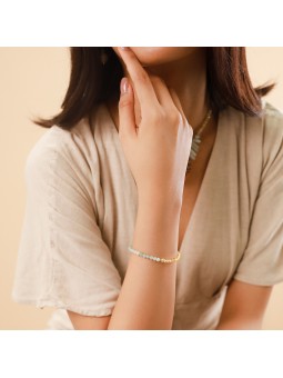 GALAPAGOS bracelet extensible amazonite & citrine Nature Bijoux