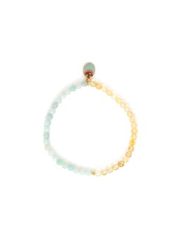 GALAPAGOS bracelet extensible amazonite & citrine Nature Bijoux