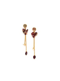 GRENADINE boucles d'oreilles grappe & chaines Nature Bijoux
