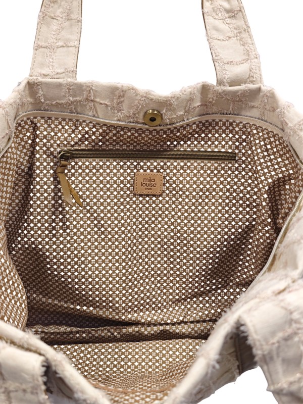 Mila Louise Sac Cabas PRUDY GF2 Bronze Ecru