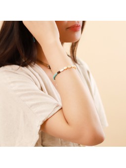 MALIBU bracelet extensible multi matières Nature Bijoux