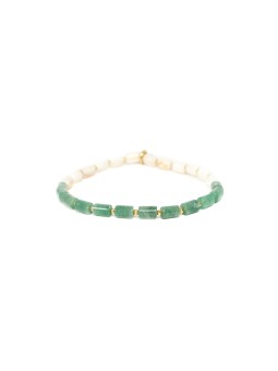 MENTHE A L'EAU bracelet extensible duo matière Nature Bijoux