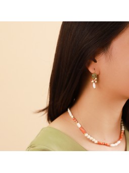 PORQUEROLLES boucles d'oreilles dormeuses multipampilles Nature Bijoux