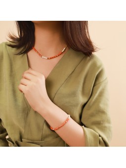 PORQUEROLLES bracelet extensible bi-matière Nature Bijoux