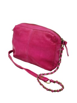 PIECES Pcnaina Sac Bandoulière Cuir Festival Fuchsia