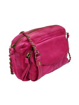 PIECES Pcnaina Sac Bandoulière Cuir Festival Fuchsia