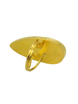 HARMONIE D'OR Bague dorée RS01 Oeil du chat Vert