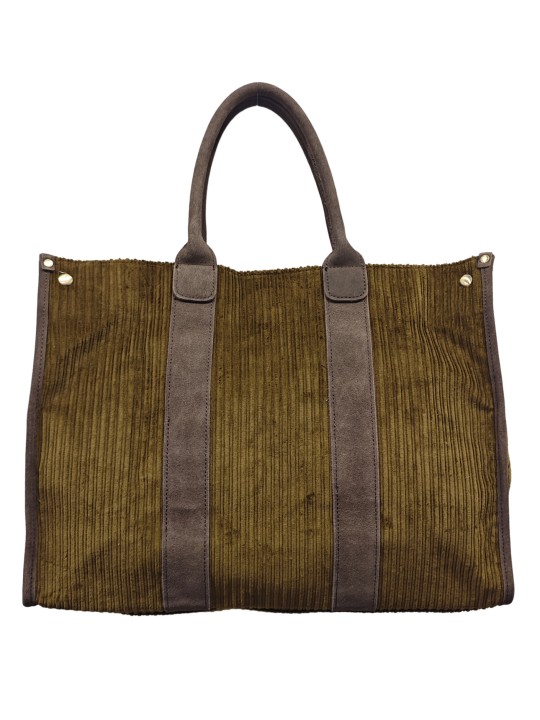 Mila Louise Sac Shopping PRUDENCE VFR1 FUME KAKI