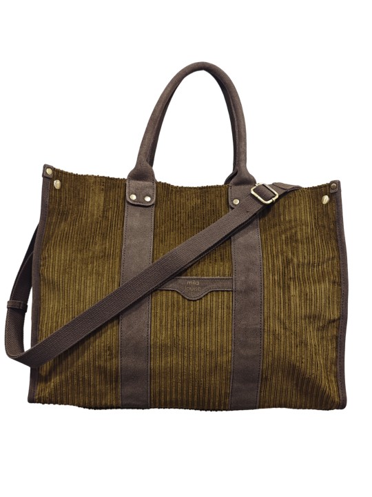 Mila Louise Sac Shopping PRUDENCE VFR1 FUME KAKI