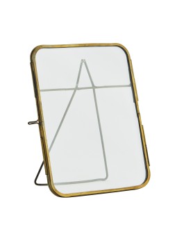 Cadre photo à poser en laiton 13 x 18 cm doré Madam Stoltz pch21721b