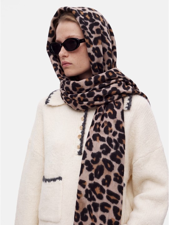 PIECES PCJORNA LONG SCARF Foulard 17144833 Black LEO