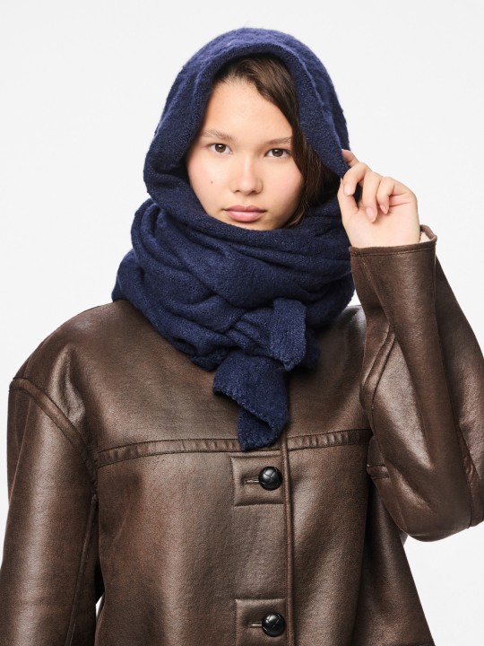 PIECES PCPYRON LONG SCARF Foulard 17076047 Maritime Blue