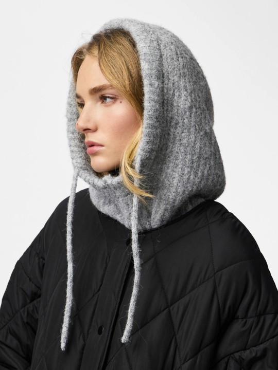 PIECES PCNAMBI BALACLAVA NOOS BC 17154954 Light Grey Melange