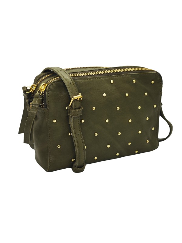 PIECES PCAJINA STUDDED CROSS BODY FC Bag 17149407 Kaki