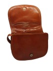 Soleil Chic  Sac besace avec rabat en cuir vintage Camel