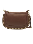 Soleil Chic Pochette bandouliere Clouté cuir Choco