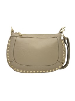 Soleil Chic Pochette bandouliere Clouté cuir Taupe