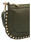 Soleil Chic Pochette bandouliere Clouté cuir Kaki