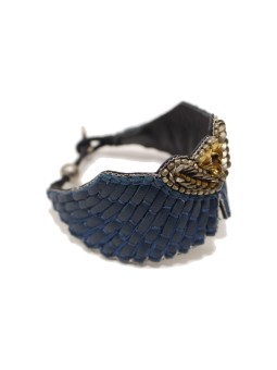 Bracelet brodé ANGY Marine NAHUA