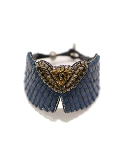 Bracelet brodé ANGY Marine NAHUA