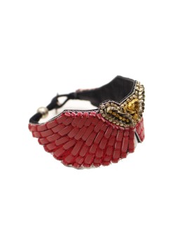 Bracelet brodé ANGY Rouge NAHUA
