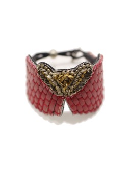 Bracelet brodé ANGY Rouge NAHUA