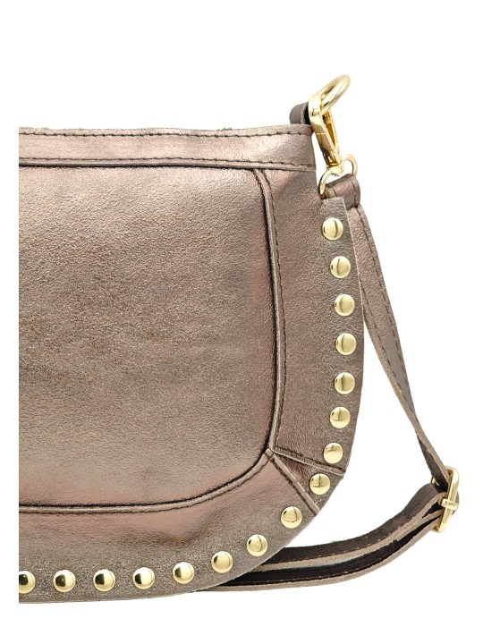 Soleil Chic Pochette bandoulière Clouté cuir Champagne