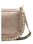 Soleil Chic Pochette bandoulière Clouté cuir Champagne
