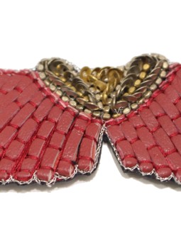 Bracelet brodé ANGY Rouge NAHUA