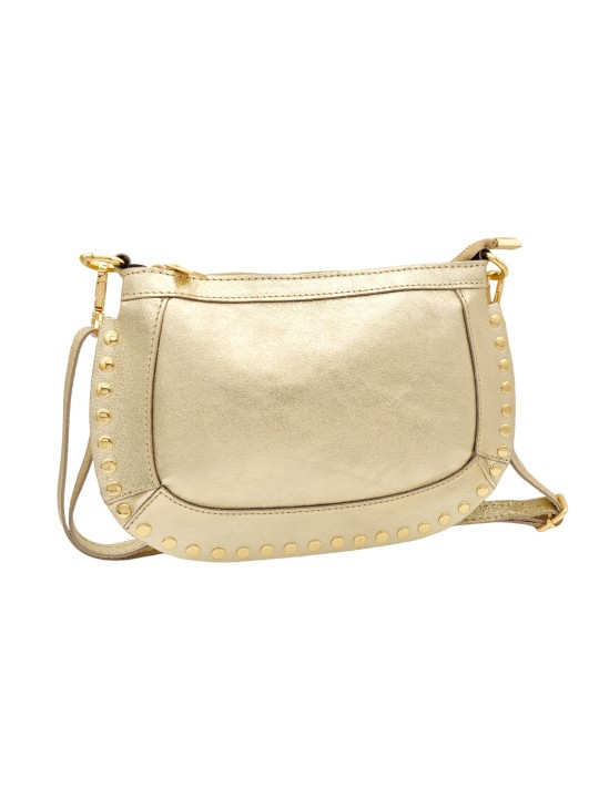 Soleil Chic Pochette bandouliere Clouté cuir Or
