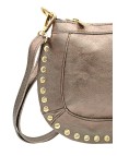 Soleil Chic Pochette bandoulière Clouté cuir Champagne