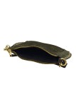 Soleil Chic Pochette bandoulière Clouté cuir Nubuck Kaki