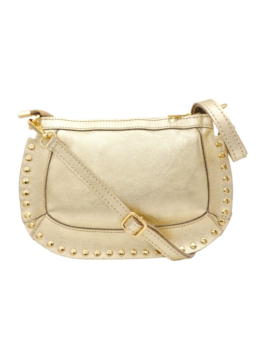 Soleil Chic Pochette bandouliere Clouté cuir Or