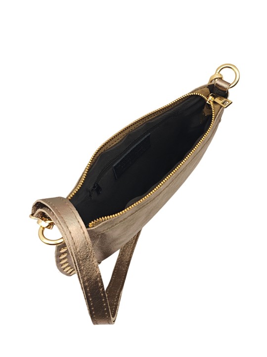 Soleil Chic Pochette bandoulière Clouté cuir Champagne