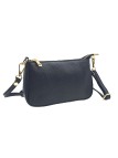Soleil Chic Petite Pochette bandoulière cuir Noir