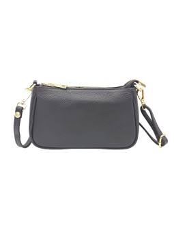 Soleil Chic Petite Pochette bandoulière cuir Choco